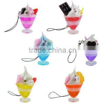 Mobilephone Hanger Charms Wholesale Pendants,Icecream Shape Promotion Gift EVA Mobile Pendant