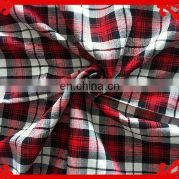 2015 latest Italy design pattern poly cotton pink red check brushed flannel twill or brushed melange fuzzy warm fabric