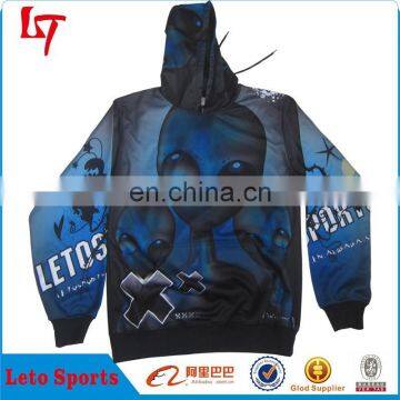 100%polyester fashional design dri fit sublimation sport hoodie custom