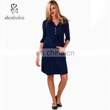 M3202 fashionable office dress for pregnant women elegant dress simple design