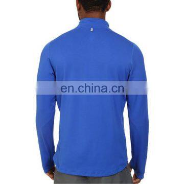 Men Thumbhole Jersey Sports Half Zip Sweatshirts photo-4