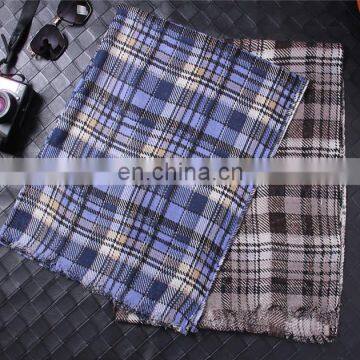 inner mongolia mannufacturer wholesale wool thick autumn winter women warm wool shawl tartan pattern fringe wool scarf