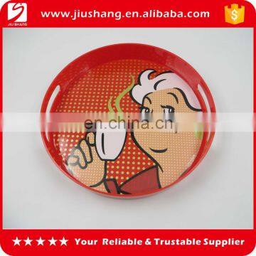 Bar Tray,Round Red Bar serving Tray,Good quality with anti slip bar tray