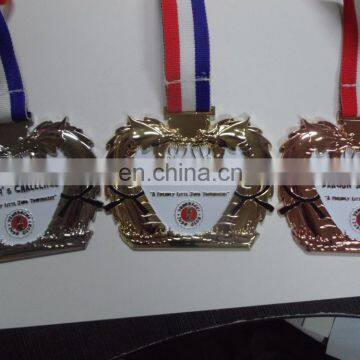 die cast judo medals/tatami Judo/karate tatami dragon shape gold plating copper silver plating Japan