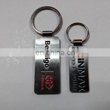 Custom double side mental key chain zinc alloy car key chain