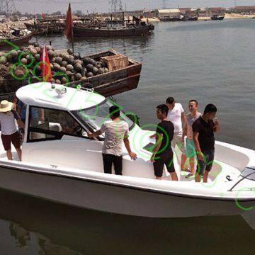 8.6m fiberglass boat with twin engines fishing boat