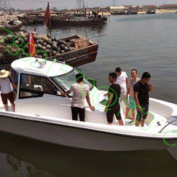 8.6m Fiberglass Boat With Twin Engines Fishing Boat