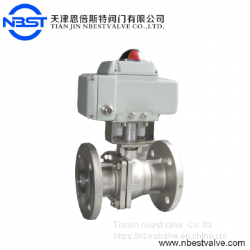 Mini Motorized Cast Iron Ball Valve Motorized Stainless Steel Flange Ball Valve photo-2