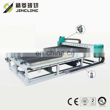 Automatic shaped glass cutting table