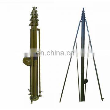 12m Manual Crank Lift Telescopic Masts Golf Course Lighting Solution