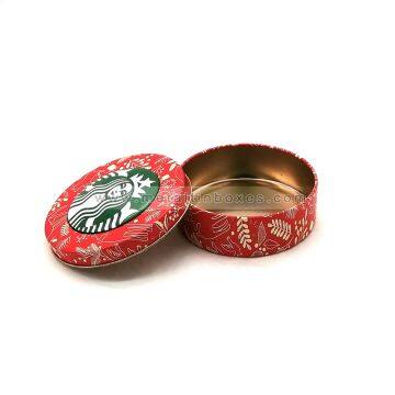 Round Metal Box Mint Tin Can Lip Balm Tin  Packaging case