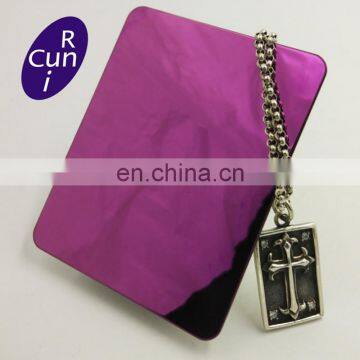 Pvd Purple Color Mirror ASTM A240 Tp304 9 Stainless Steel Plate for Pressure Cooker photo-2