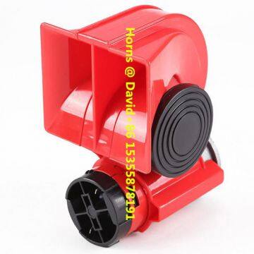 Electricity Machine Horn Air Horn Nautilus Red/chrome/black 15A 12V/24V Fixing Kit Compact Air Compact Twin Tones photo-2