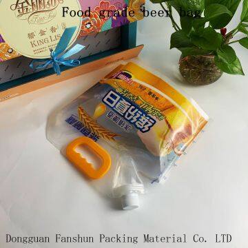 Color Printing Food-grade Beer Suction Nozzle Bag Juice Drink Suction Nozzle Bag Outdoor Portable Wine Storage Bag photo-4