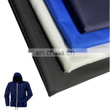 240T Pongee W/R Poly Diamond Ripstop With Milky PU Coated Polyester Windbreaker Jacket Fabric photo-6
