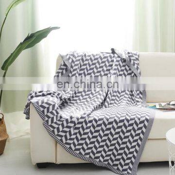 geometric cotton thread  blanket cotton cover blanket leisure blanket