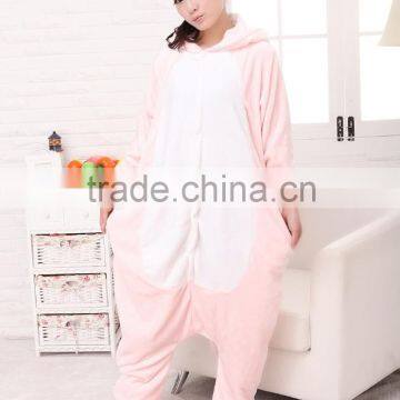 2015 Walsonstyles Cheapest Winter Animal Onesie Pajamas Jumpsuit Flannel Adult Pink Dinasour Pajama photo-2
