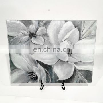 Chinese classical art Chopping Blocks Sublimation Coated Round Shape Glass Cutting Board