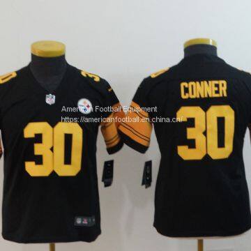 Pittsburgh Steelers #30 Conner Kids Black Jersey