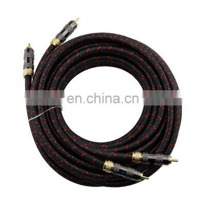 Nylon Braiding 1 Male to 1 Male 5M RCA Audio Wire for Audio Fanciers photo-2