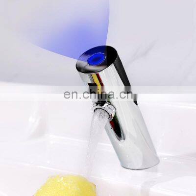 smart infrared touchless led automatic basin tap sensor faucet