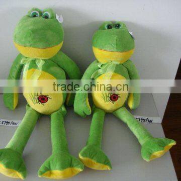 cute long feet green frogs plush toys/plush frog