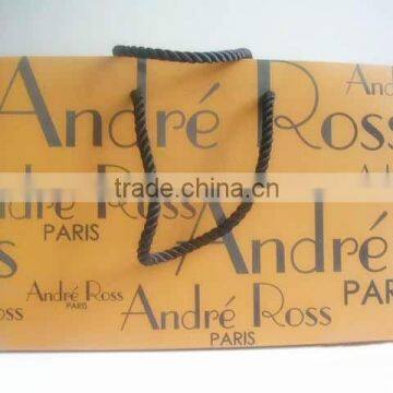 2015 popular customized with string handle shopping paper bag with handles