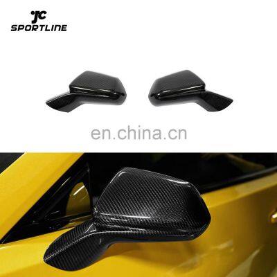 Dry Carbon Fiber ZL1 Car Side Mirror Covers for Chevrolet Camaro RS LT SS 2016-2019