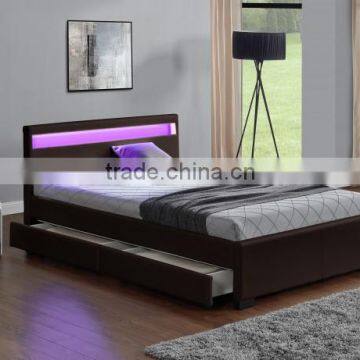 Modern Design Wood Double Bed Designs With Box photo-3