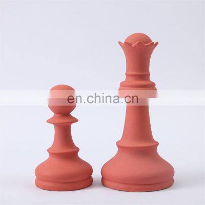 Home Living Room Decor Pieces Queen Soldier Chess Sculpture for Decoration photo-4