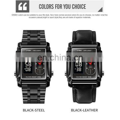 SKMEI 1868 Sport Jam Tangan Skmei Stainless Steel Bracelet Men Led Digital Watches photo-5
