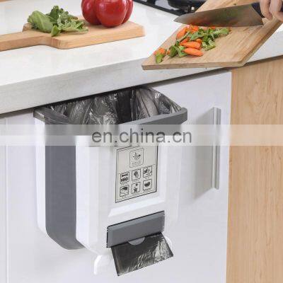 2020 amazon hot foldable hanging trash can for Cabinet foldable trash can wall mounted trash can kitchen foldable for Car