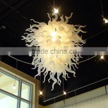 White Murano Glass Chandelier Ceiling Lamp