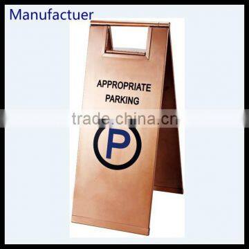Metal parking board wet floor sign stand caution board
