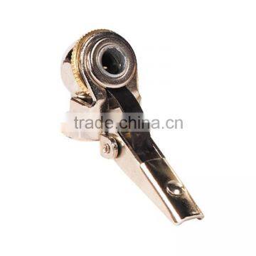 Clip- on Ball Foot Tyre valve Air Chuck, 1/4" female thread, tire air service, CLOSED FLOW