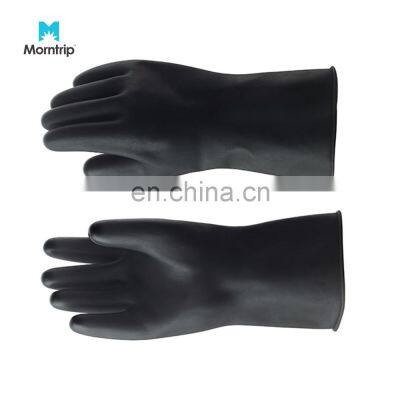 Rubber Industrial Latex Gloves Heavy Duty Black Industrial Latex Gloves Morntrip