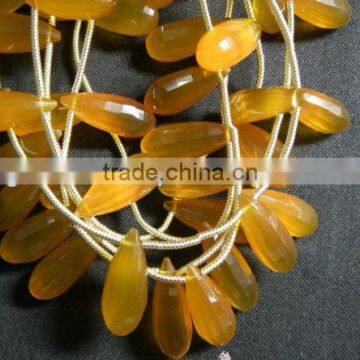 Yellow Onyx all color chalcedony long drops custom cut briollete chicklets drops gemstones cabochon calibrated