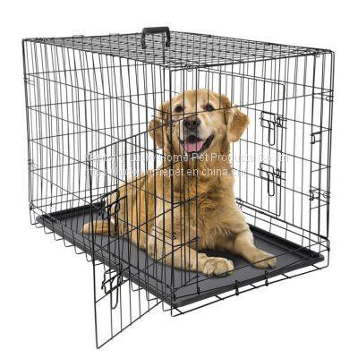 Wholesale factory stackable outdoor large folding metal Dog crate dog kennel wire dog cage