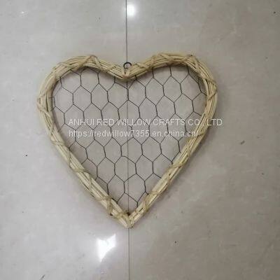 Customized Heart-Shaped Wicker Home Ornaments New Design