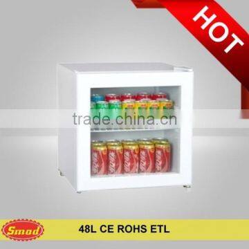 Mini hotel display showcase fridge with compressor