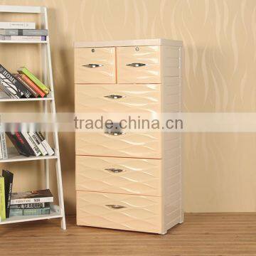 Raised Grain Surface Design Plastic 5 Drawer Unit Storage Cabinet photo-5