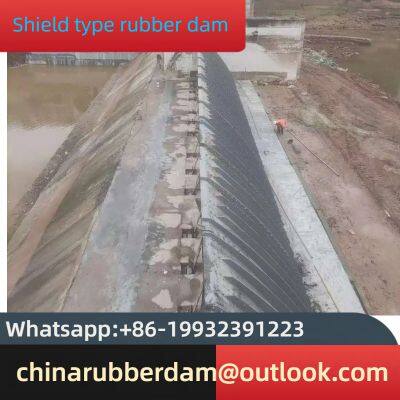 Spot inflatable flood control dam, large-span hinge dam factory supplies rubber rolling dam, air shield dam