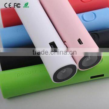 Custom LED Flashlight 2600mAh Portable Mobile Power Bank photo-2