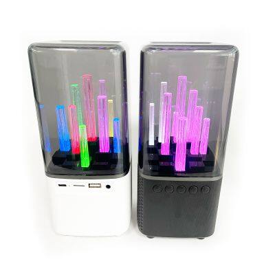 2022 City Colorful Lights 15W Wireless Bluetooth Speaker Outdoor Portable TWS Stereo Low Speaker Hands Free FM AU 3.5 TF Card