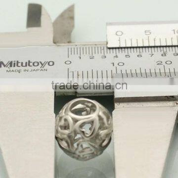 925 Sterling Silver Filigree Heart Bead for European Bracelet photo-5
