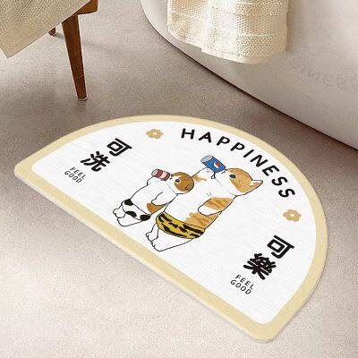 OEM ODM Factory Wholesale Custom Size Absorbent Shower Bath Mat Stone photo-3