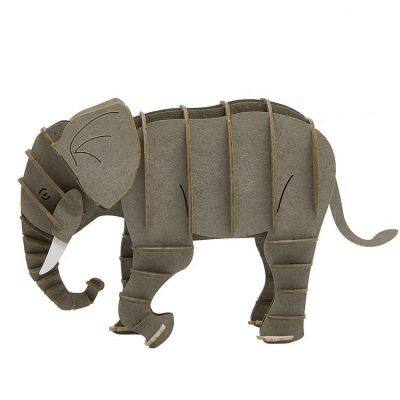 Китайская фабрика предлагает оптовую продажу DIY-бумажных пазлов в виде слона, рукодельных ремесел, игрушек в зоопарке, 3D-моделей животных для детей