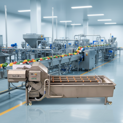 High-efficiency Vegetable and Fruit Cleaning Machine for Washing Vegetables and Fruits With Bubble Cleaning Technology