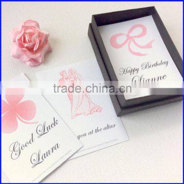 Personalised message cards and box