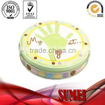 custom small round tin cookies box